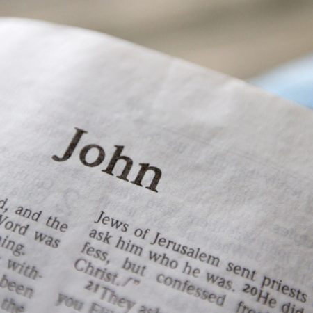 Bible opened to the Book of John